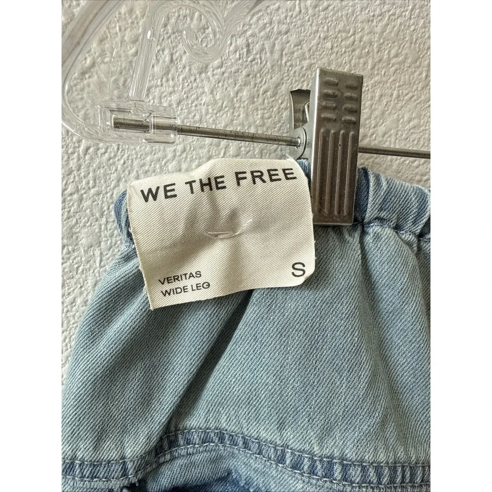 Free People Veritas Wide Leg Jeans Size Small Drawstring‎ Oversized $128